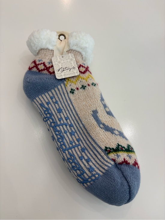 Free People Accessories - Free People Fair Isle Sherpa Slipper Socks Cozy Cabin Lounge Socks NWT